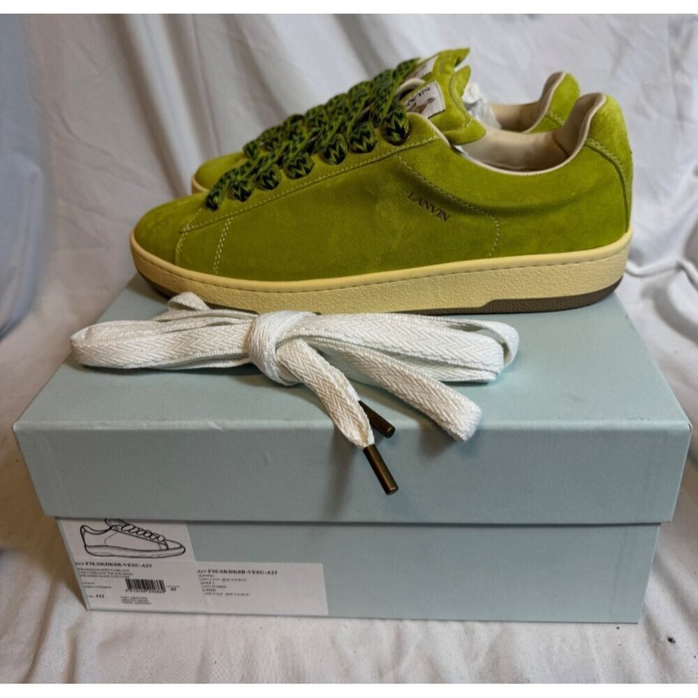 LANVIN Lite Curb Low Top Sneakers Asinth Green BNIB Size: 45 / 12 - Picture 5 of 11